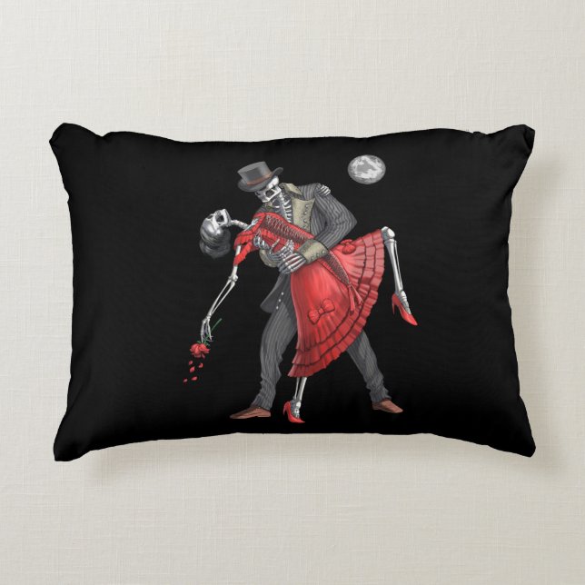 Gothic Skeletons Dancing Prydnadskudde (Framsidan)