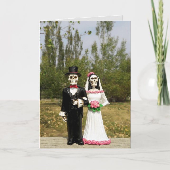 GOTHIC SKELETONS LYCKLIG ANNIVERSARY CARD KORT (Framsida)