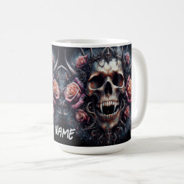 Gothic Skull adad med Ro Kaffemugg