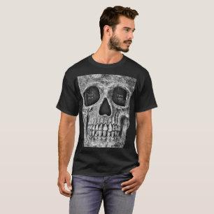 Gothic Skull Ansikte Black and White Tatto Shop T Shirt