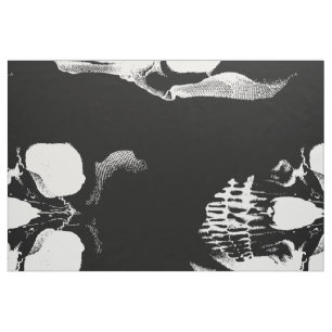 Gothic Skull Ansikte Fabric Tyg
