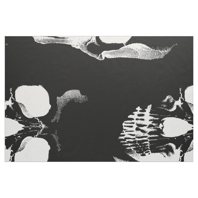 Gothic Skull Ansikte Fabric Tyg (Fat Quarter)