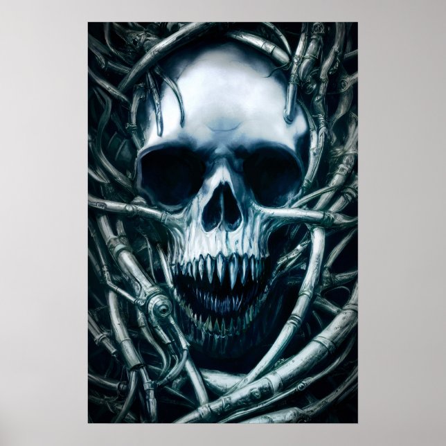 Gothic Skull Art: Creepy Död Metall Sigil Poster (Framsidan)