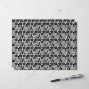 Gothic Skull Black and White Grunge Coola Mönster