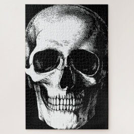 Gothic Skull Black Halloween Spooky Pussel