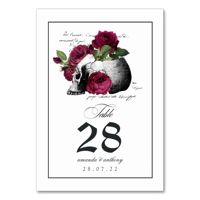 Gothic Skull, Bordsnummer (Framsidan)