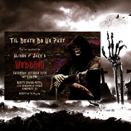 Gothic Skull Bröllop Inbjudningar