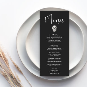 Gothic Skull Bröllopsmeny Meny