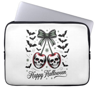Gothic Skull Cherry Halloween Laptop Fodral