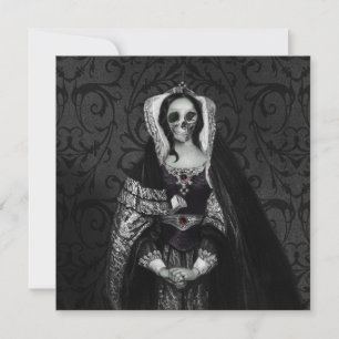 Gothic Skull Dam Inbjudningar