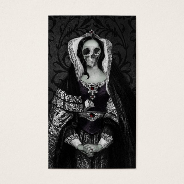 Gothic Skull Dam Visitkort (Framsidan)
