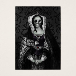 Gothic Skull Dam Visitkort