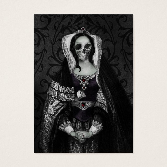 Gothic Skull Dam Visitkort (Framsidan)