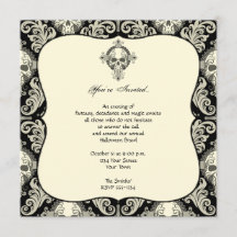 Gothic Skull Damask Halloween fest