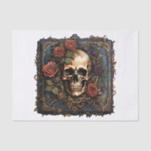 Gothic Skull för Decoupage