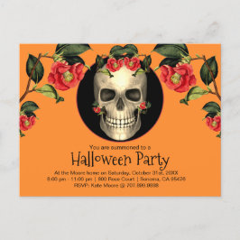 Gothic Skull Halloween fest Inbjudan Vykort
