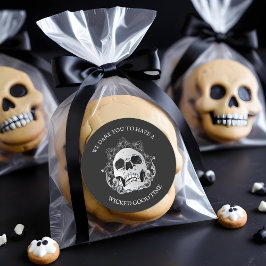 Gothic Skull Halloween fest Runt Klistermärke