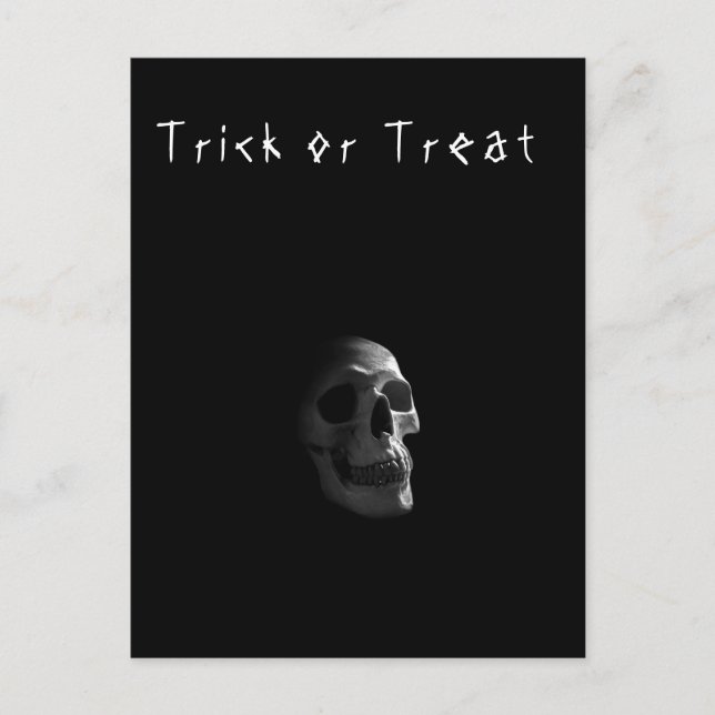 Gothic Skull Horror Goth Döth Vykort (Framsida)