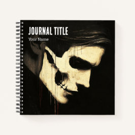 Gothic Skull Journal — Anpassat Namn & Titel