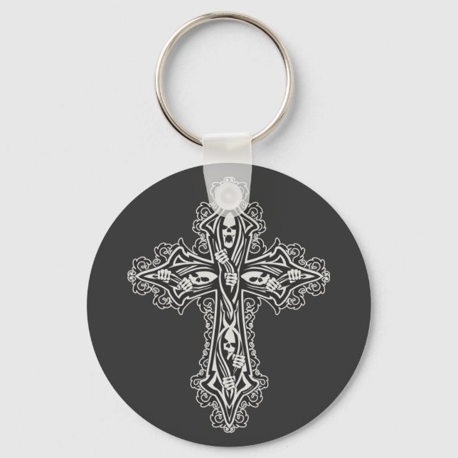Gothic Skull Kor Nyckelring (Framsida)