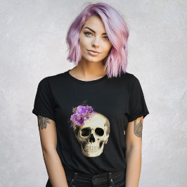 Gothic Skull Lila Ro Black T Shirt