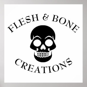 Gothic Skull Logotyp Generator for Small Business Poster