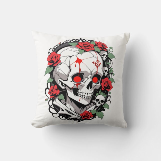 Gothic Skull med Ro Kudde (Framsida)