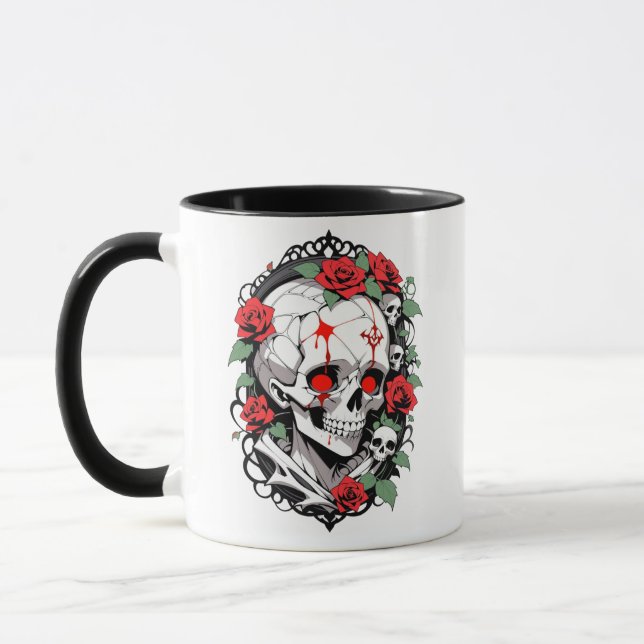 Gothic Skull med Ro Mugg (Vänster)