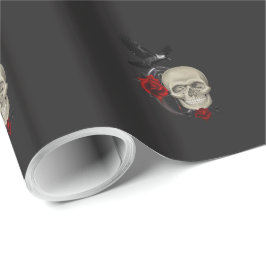 Gothic Skull med Ro och Raven Presentpapper