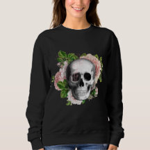Gothic Skull med Rosa ros