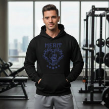 Gothic Skull MERIT Grafisk Svart Hoodie