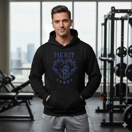 Gothic Skull MERIT Grafisk Svart Hoodie