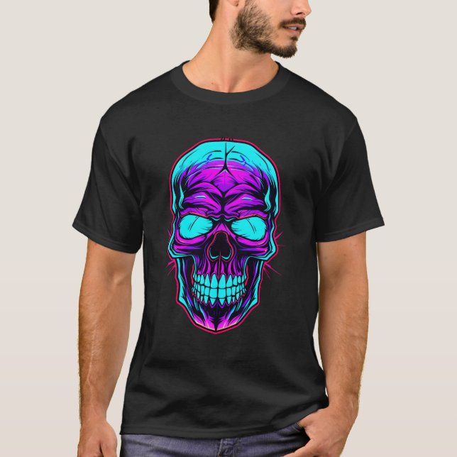 Gothic Skull Mode frigör Mörken med S T Shirt (Framsida)