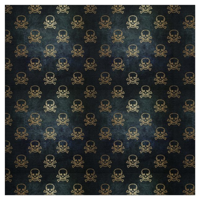 Gothic Skull och Bones Costume Fabric Tyg (Provkarta)