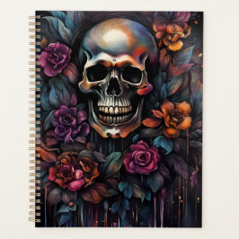Gothic Skull och Flowers