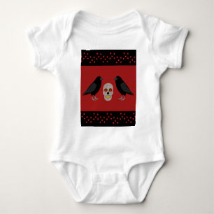 Gothic Skull och Guardian Ravens Halloween T Shirt