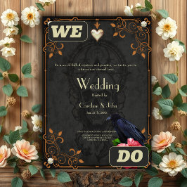 Gothic Skull och Raven. Inbjudningar