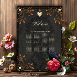 Gothic Skull och Raven. Poster