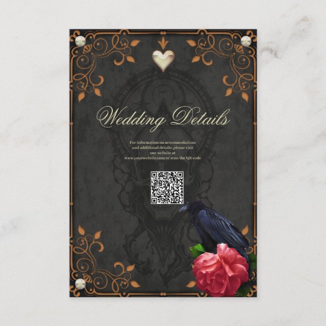 Gothic Skull och Raven. Tilläggskort (Framsida)