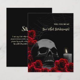 Gothic Skull och Ro Bridesmaid Frieri kort