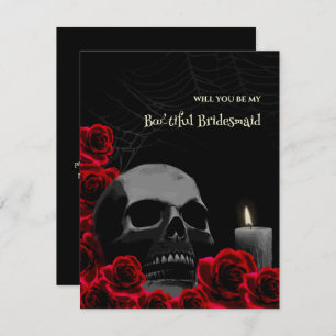 Gothic Skull och Ro Bridesmaid Frieri kort