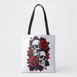 Gothic Skull och Ro Motif Tygkasse