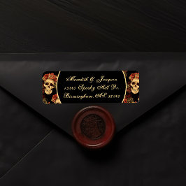 Gothic Skull Red Black Halloween-Returadress Returadress Etikett