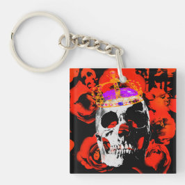 Gothic Skull Röd ros