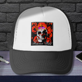 Gothic Skull Röd ros Keps