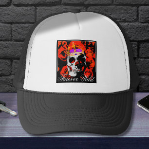 Gothic Skull Röd ros Keps