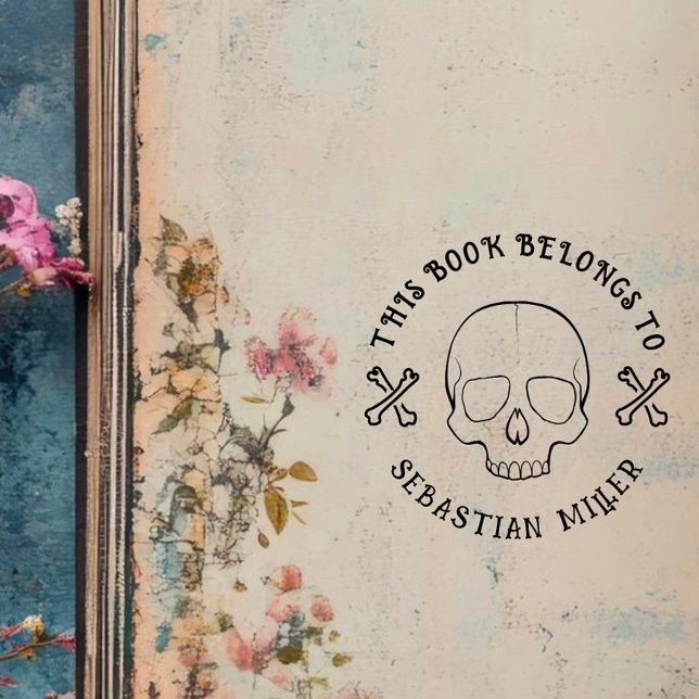 Gothic Skull Round Anpassningsbar Bok från Bibliot Stämpel (Skapare uppladdad)