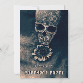 Gothic Skull-solrosor RIP till hennes 20-tal Inbjudningar