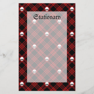 Gothic Skull Tartan Play Brevpapper