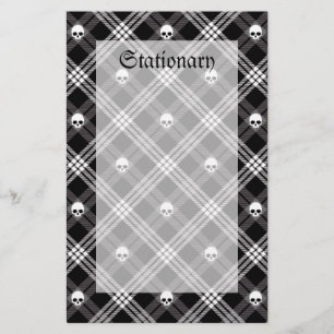 Gothic Skull Tartan Play Brevpapper